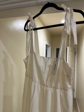 Jason Wu White Tie-Shoulder Maxi Dress